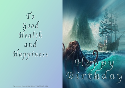 No Cut Just Print Birthday Cards