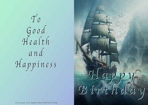 No Cut Just Print Birthday Cards