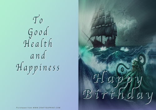 No Cut Just Print Birthday Cards