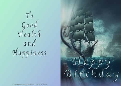 No Cut Just Print Birthday Cards