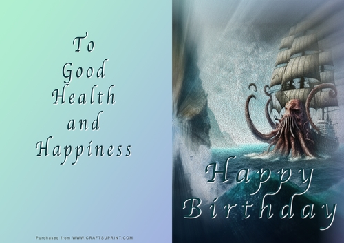 No Cut Just Print Birthday Cards