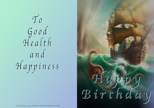 No Cut Just Print Birthday Cards