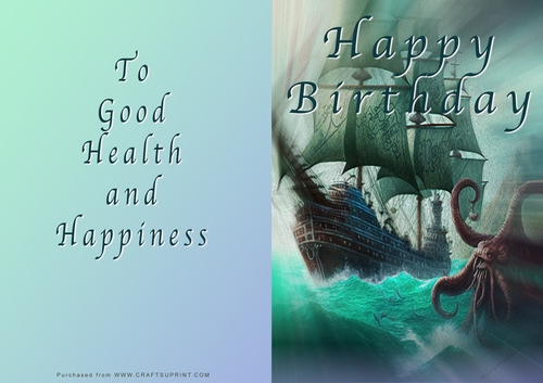 No Cut Just Print Birthday Cards