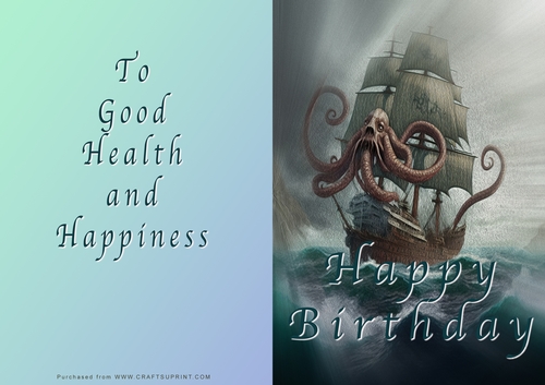 No Cut Just Print Birthday Cards