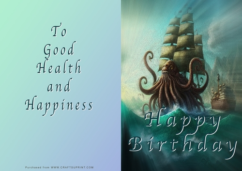 No Cut Just Print Birthday Cards