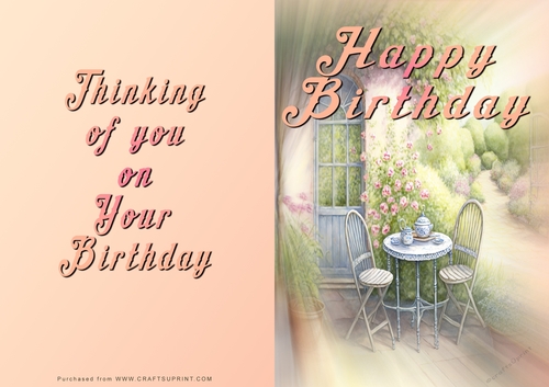 No Cut Just Print Birthday Cards