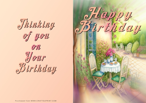 No Cut Just Print Birthday Cards