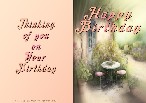No Cut Just Print Birthday Cards