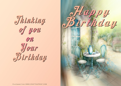 No Cut Just Print Birthday Cards