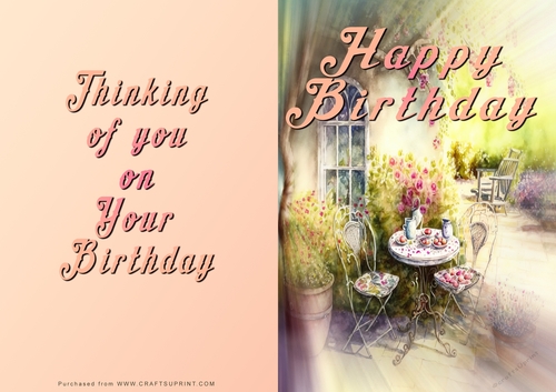 No Cut Just Print Birthday Cards