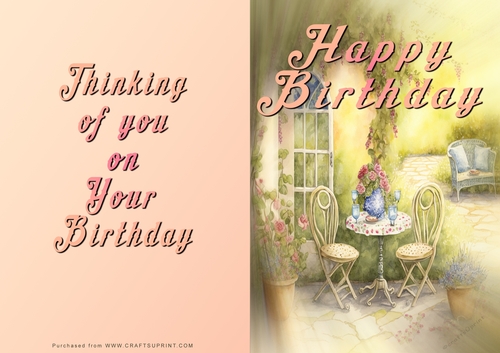 No Cut Just Print Birthday Cards