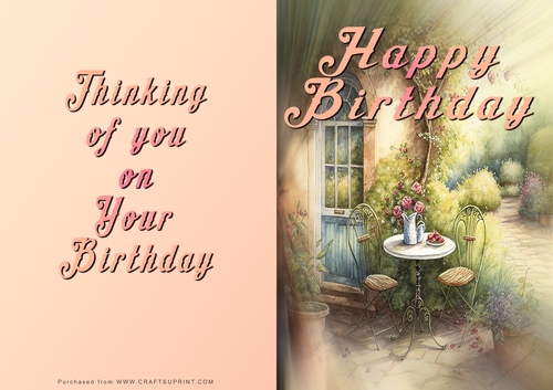 No Cut Just Print Birthday Cards