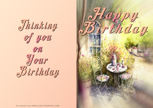 No Cut Just Print Birthday Cards