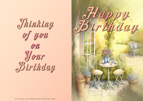 No Cut Just Print Birthday Cards