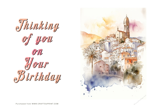 No Cut Just Print Birthday Cards