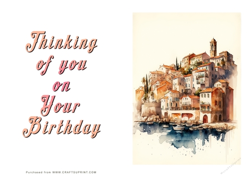 No Cut Just Print Birthday Cards