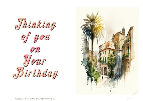 No Cut Just Print Birthday Cards