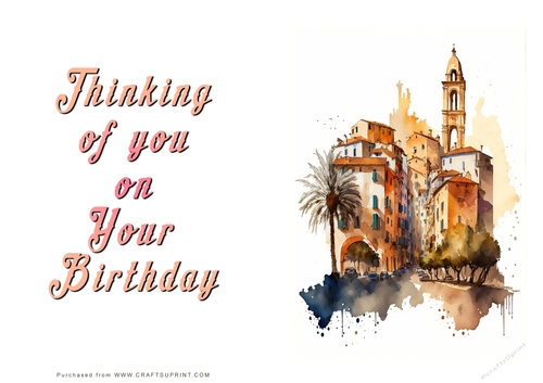 No Cut Just Print Birthday Cards