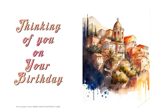 No Cut Just Print Birthday Cards