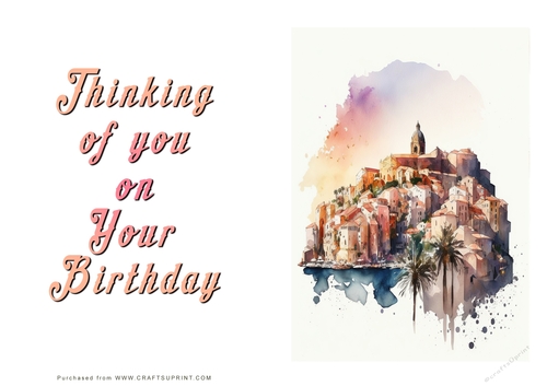 No Cut Just Print Birthday Cards