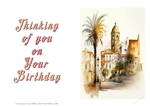 No Cut Just Print Birthday Cards