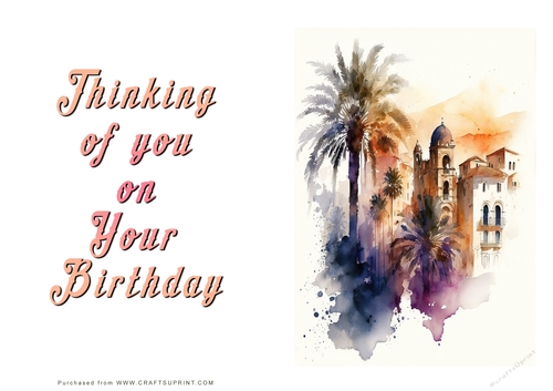 No Cut Just Print Birthday Cards