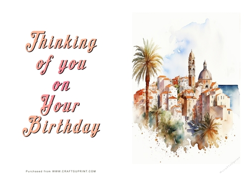 No Cut Just Print Birthday Cards