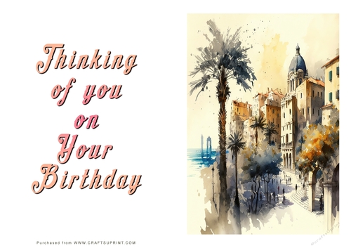 No Cut Just Print Birthday Cards
