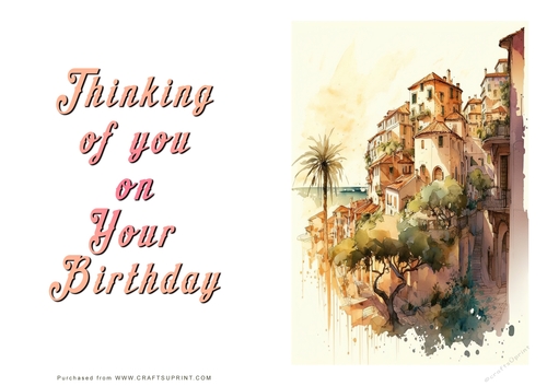 No Cut Just Print Birthday Cards