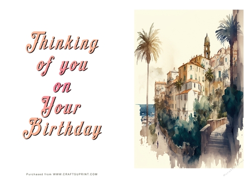 No Cut Just Print Birthday Cards
