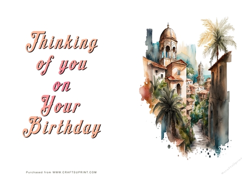 No Cut Just Print Birthday Cards