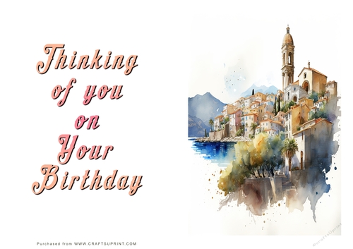 No Cut Just Print Birthday Cards
