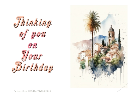 No Cut Just Print Birthday Cards