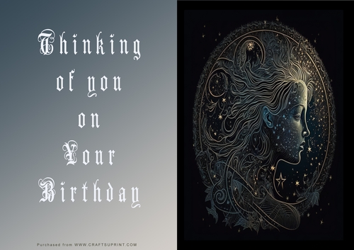 No Cut Just Print Birthday Cards