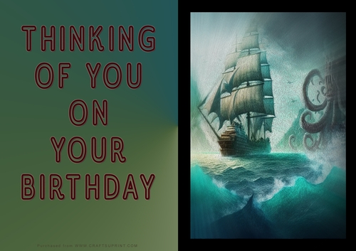 No Cut Just Print Birthday Cards