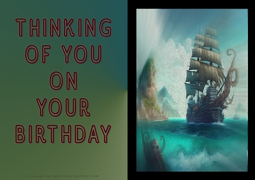 No Cut Just Print Birthday Cards