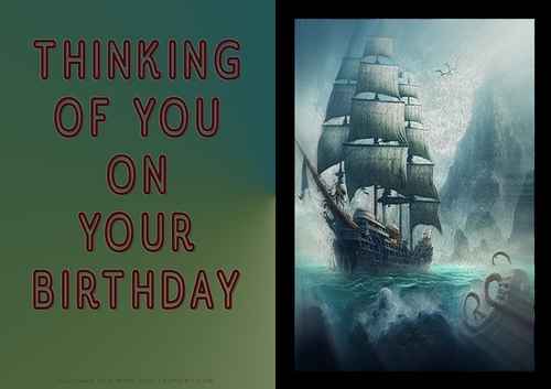 No Cut Just Print Birthday Cards