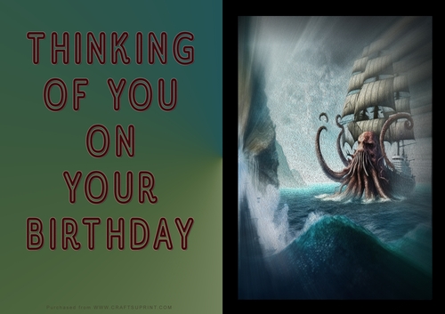 No Cut Just Print Birthday Cards