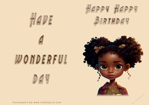 NCJP - Ethnic Girl Happy Birthday - Wonderful Day
