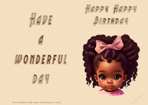 NCJP - Ethnic Girl Happy Birthday - Wonderful Day