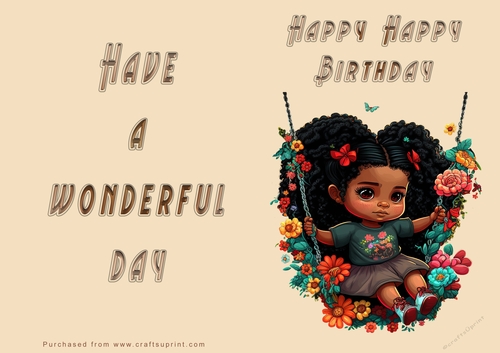 NCJP - Ethnic Girl Happy Birthday - Wonderful Day