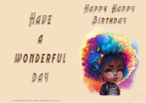 NCJP - Ethnic Girl Happy Birthday - Wonderful Day