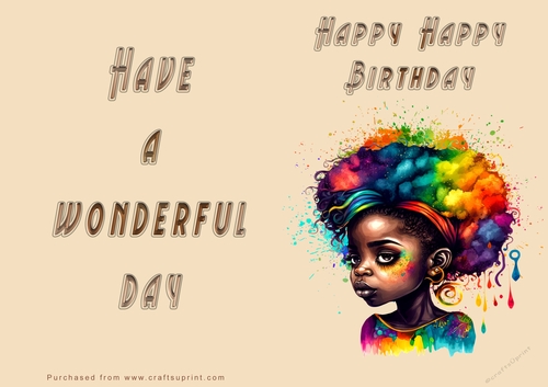 NCJP - Ethnic Girl Happy Birthday - Wonderful Day