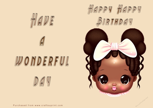 NCJP - Ethnic Girl Happy Birthday - Wonderful Day
