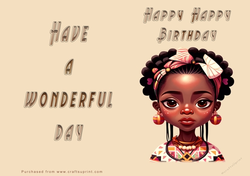 NCJP - Ethnic Girl Happy Birthday - Wonderful Day