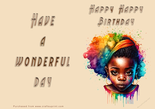 NCJP - Ethnic Girl Happy Birthday - Wonderful Day