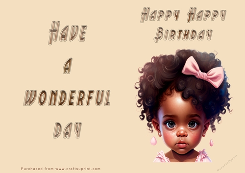 NCJP - Ethnic Girl Happy Birthday - Wonderful Day