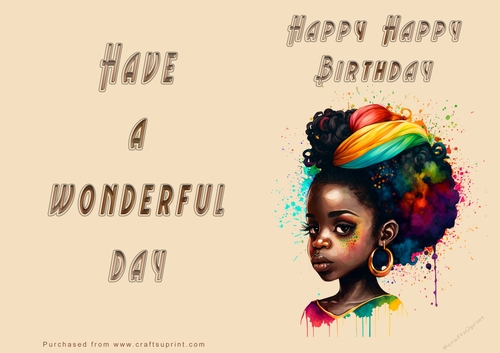 NCJP - Ethnic Girl Happy Birthday - Wonderful Day