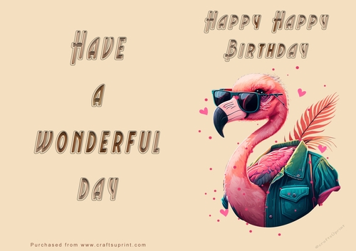 NCJP - Flamingo - Happy Birthday - Wonderful Day