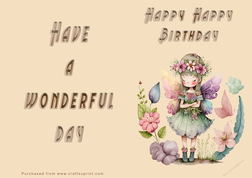 NCJP - Happy Birthday - Wonderful Day - Girl Fairy
